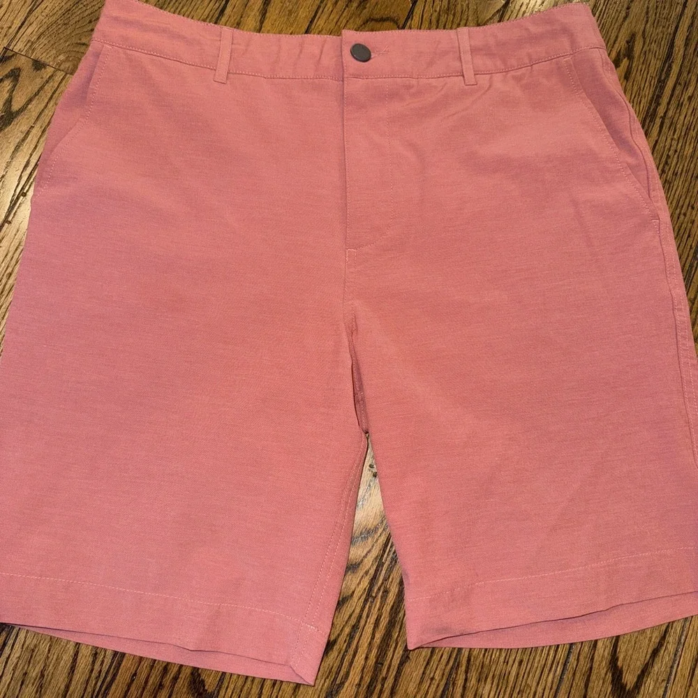 FAHERTY Pink Men's All Day Chino Shorts Stretch Cotton Blend Sz 32 Inseam 9